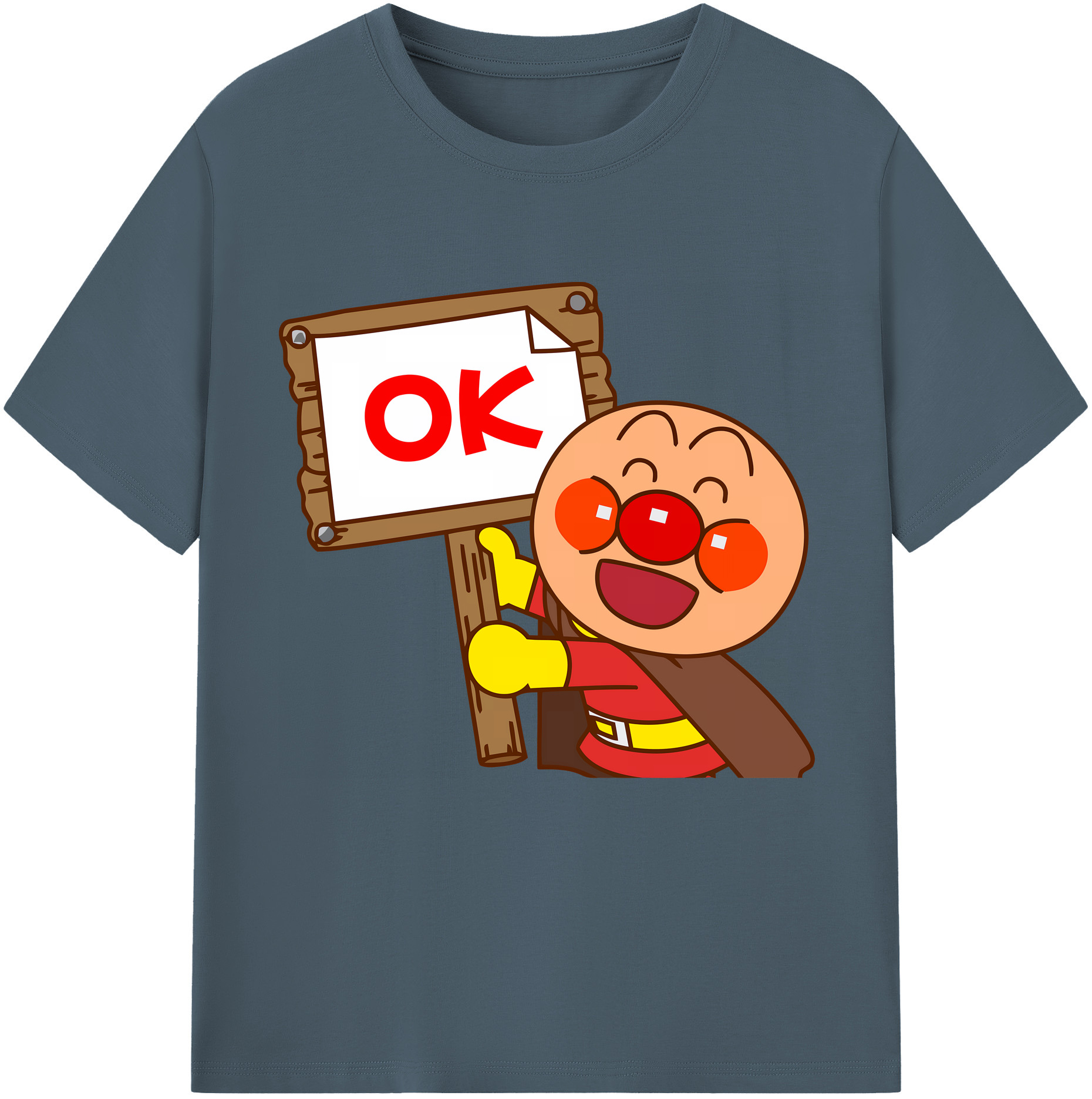 （画像用） アンパンマン Anpanman 綿100％半袖Tシャツ（フロントプリント）